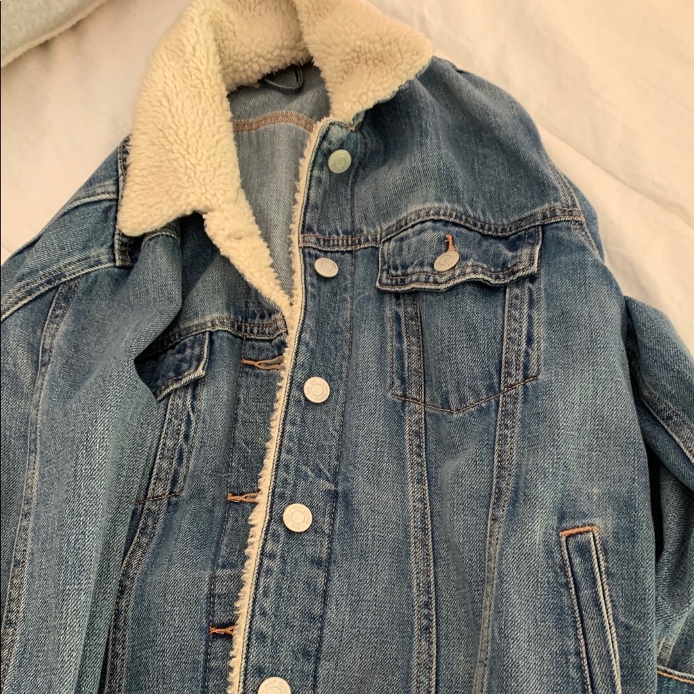 Jean Jacket with fuzzy detail